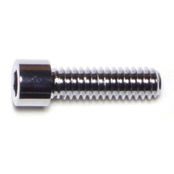 Midwest Fastener 1/4"-20 Socket Head Cap Screw, Chrome Plated Steel, 7/8 in Length, 10 PK 74005